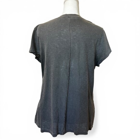 Anthro Sundry Gray V-Neck Tee Medium Whimsigoth Grunge Y2K Reformation vibe - Picture 3 of 10